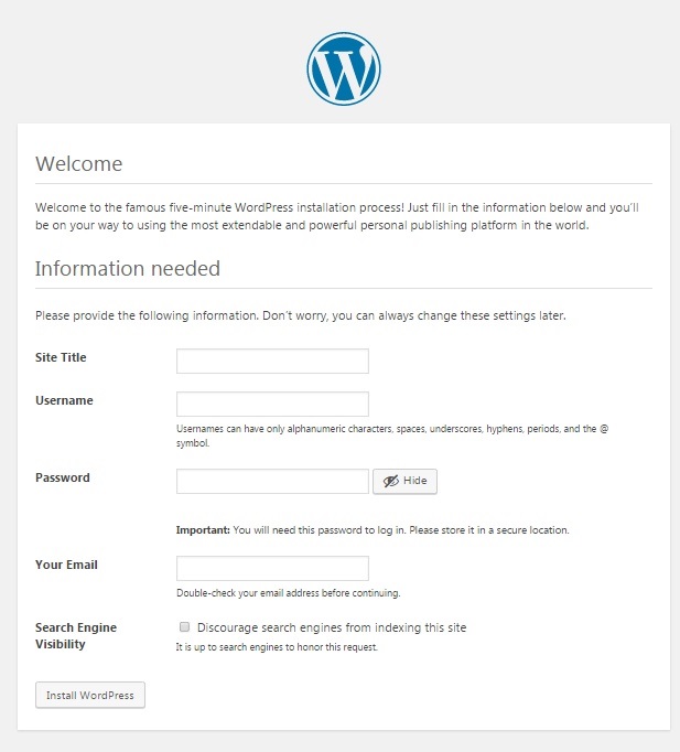 welcome WordPress